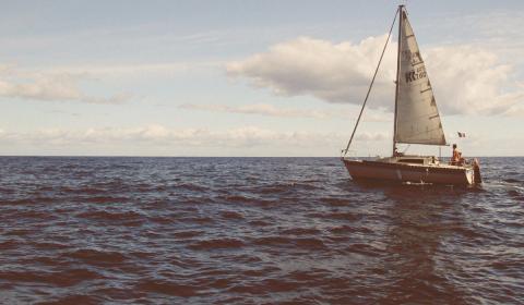 Sailboat in the ocean