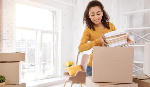 Yound adult packing to move out of home
