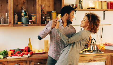 couple à la maison