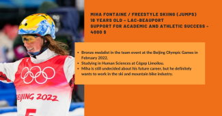 Miha Fontaine student athlete profile - Lussier - FAEQ scholarship 